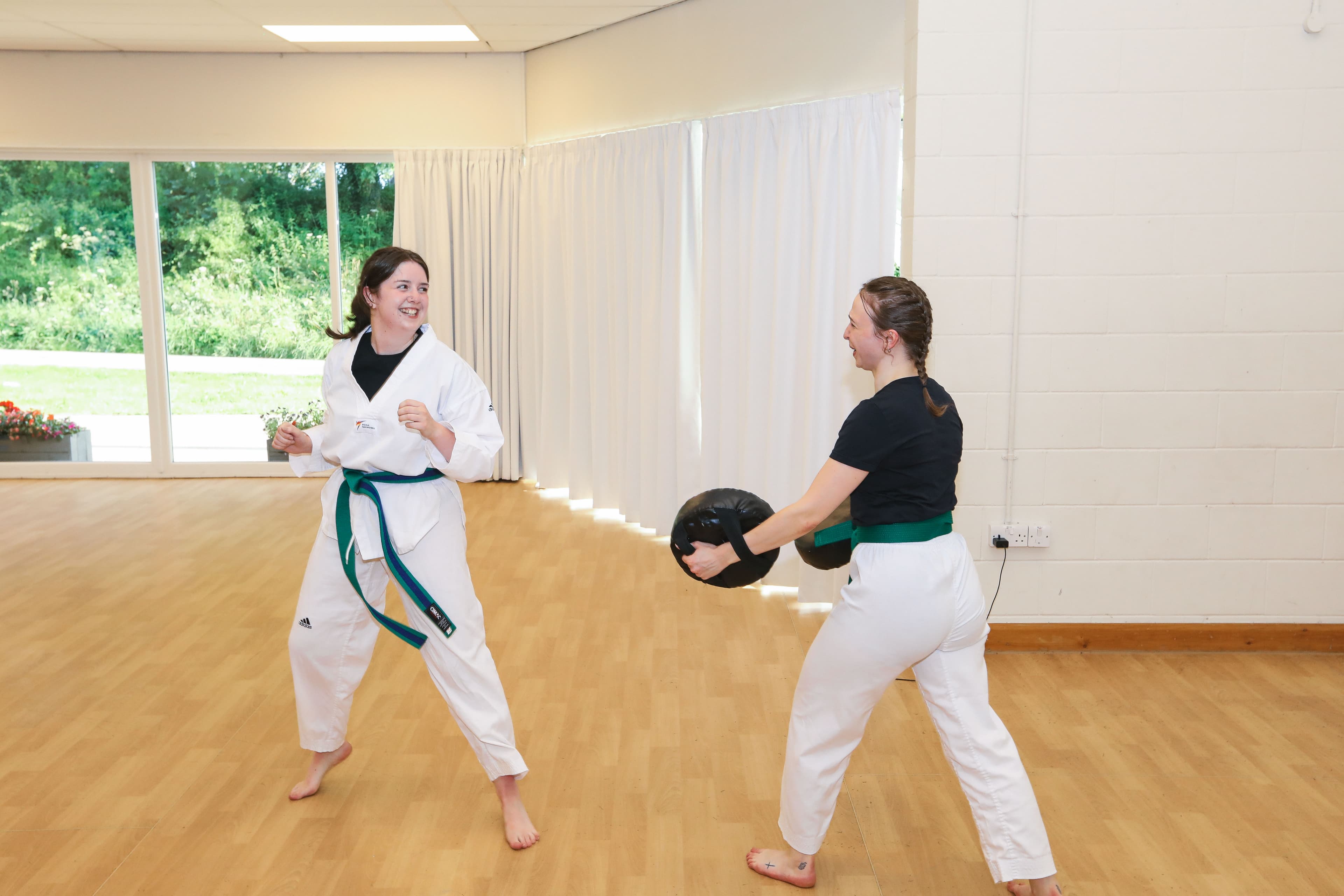 An adult beginner trains at Vortex Martial Arts Academy in Lancaster