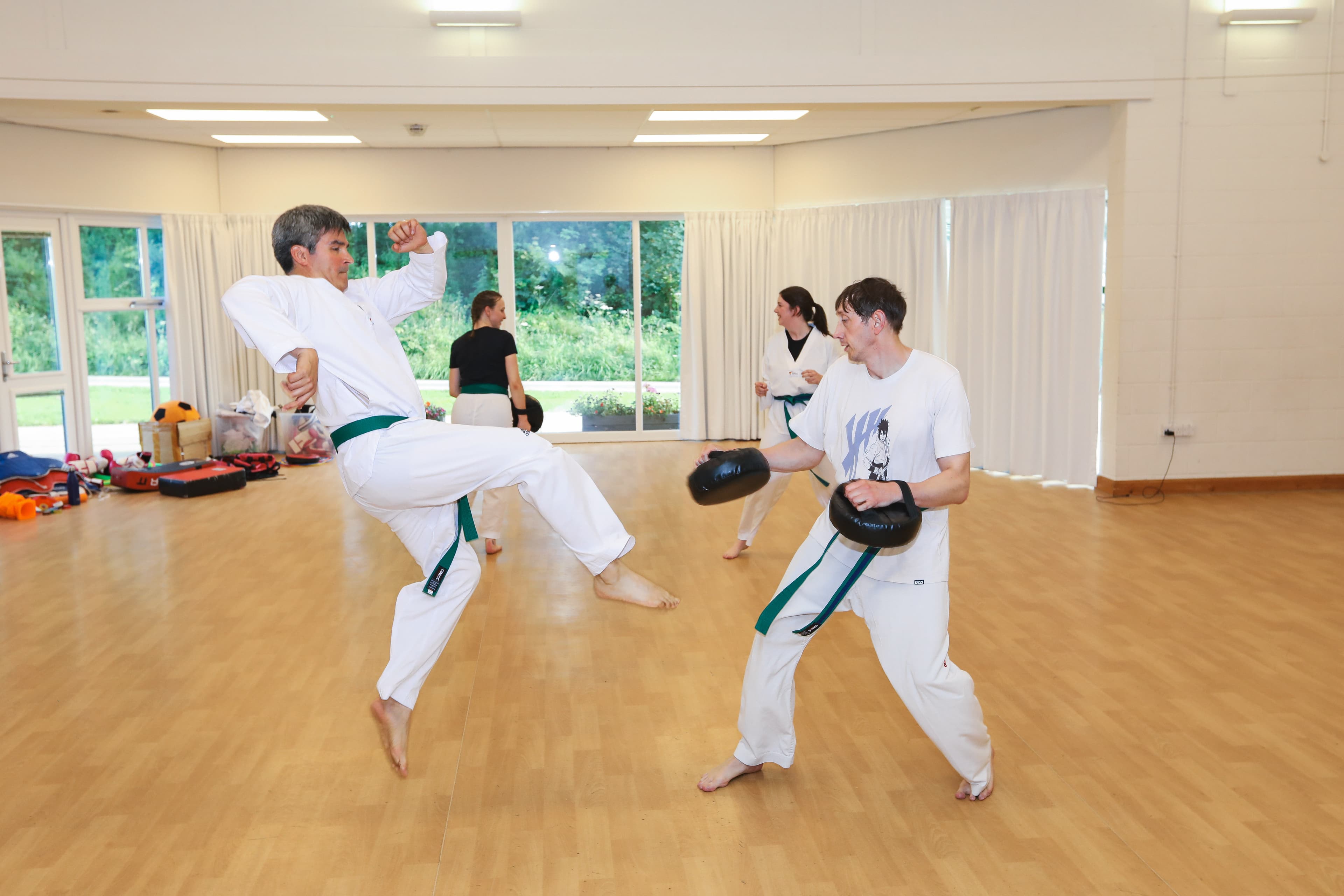 A returning practitioner trains at Vortex Martial Arts Academy in Lancaster