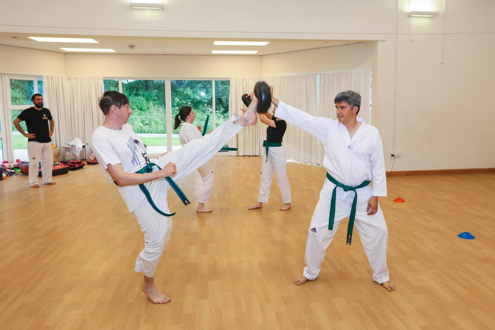 Adult students training together at Vortex Martial Arts Academy in Lancaster
