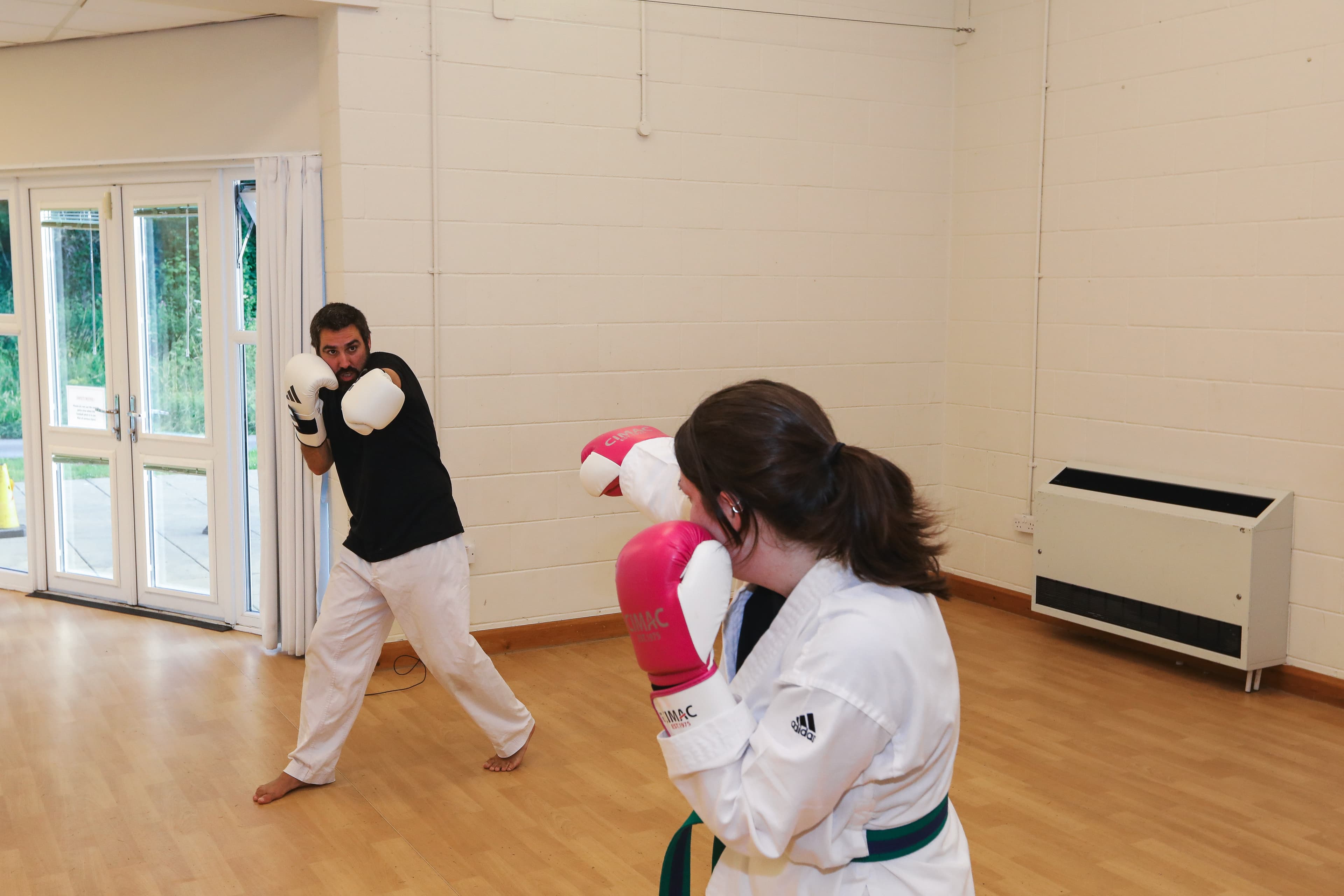 Kickboxing training at Vortex Martial Arts Academy in Lancaster. First class free