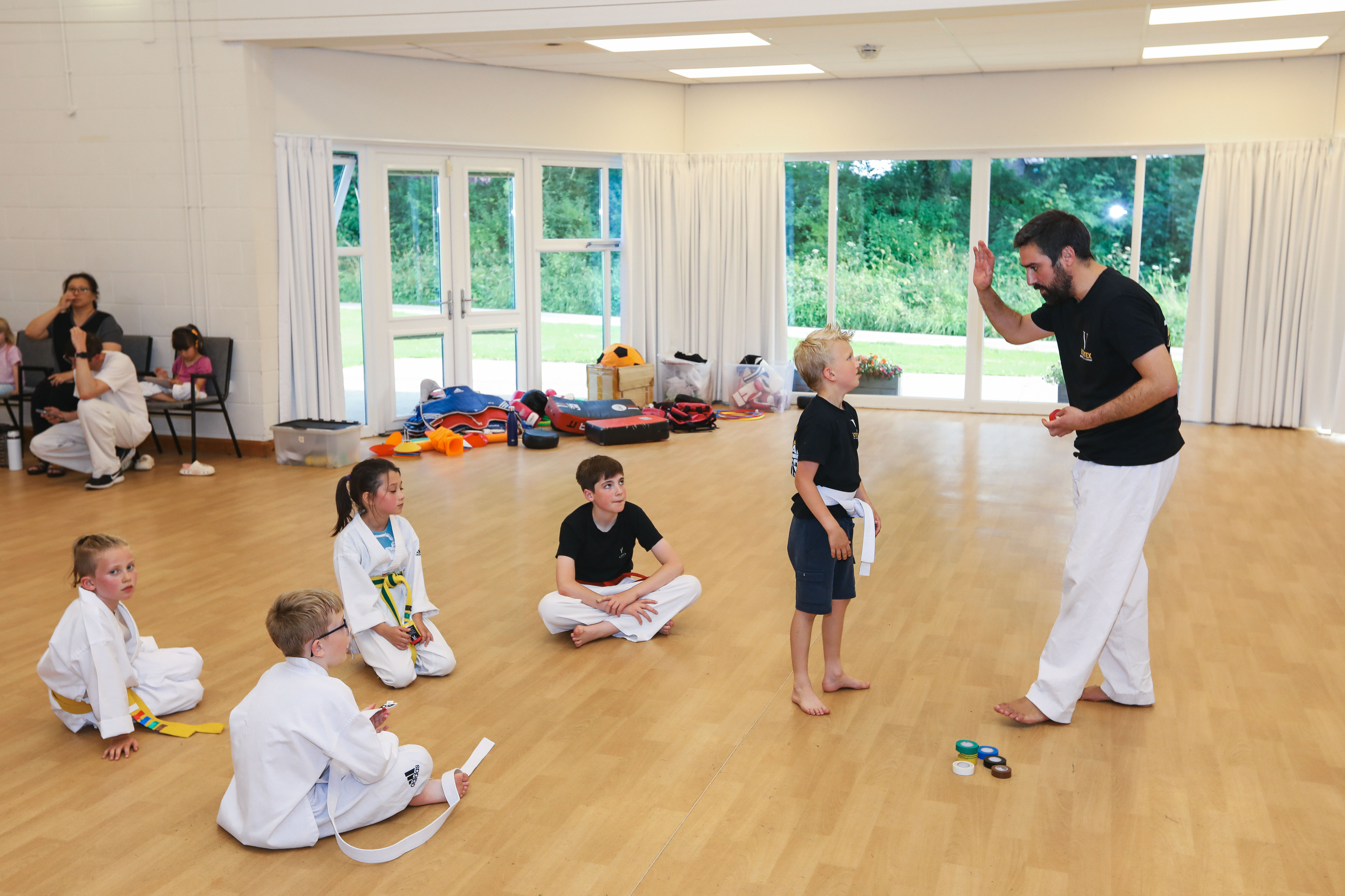 A Cadets student working on technique with the coach at Vortex Martial Arts Academy in Lancaster