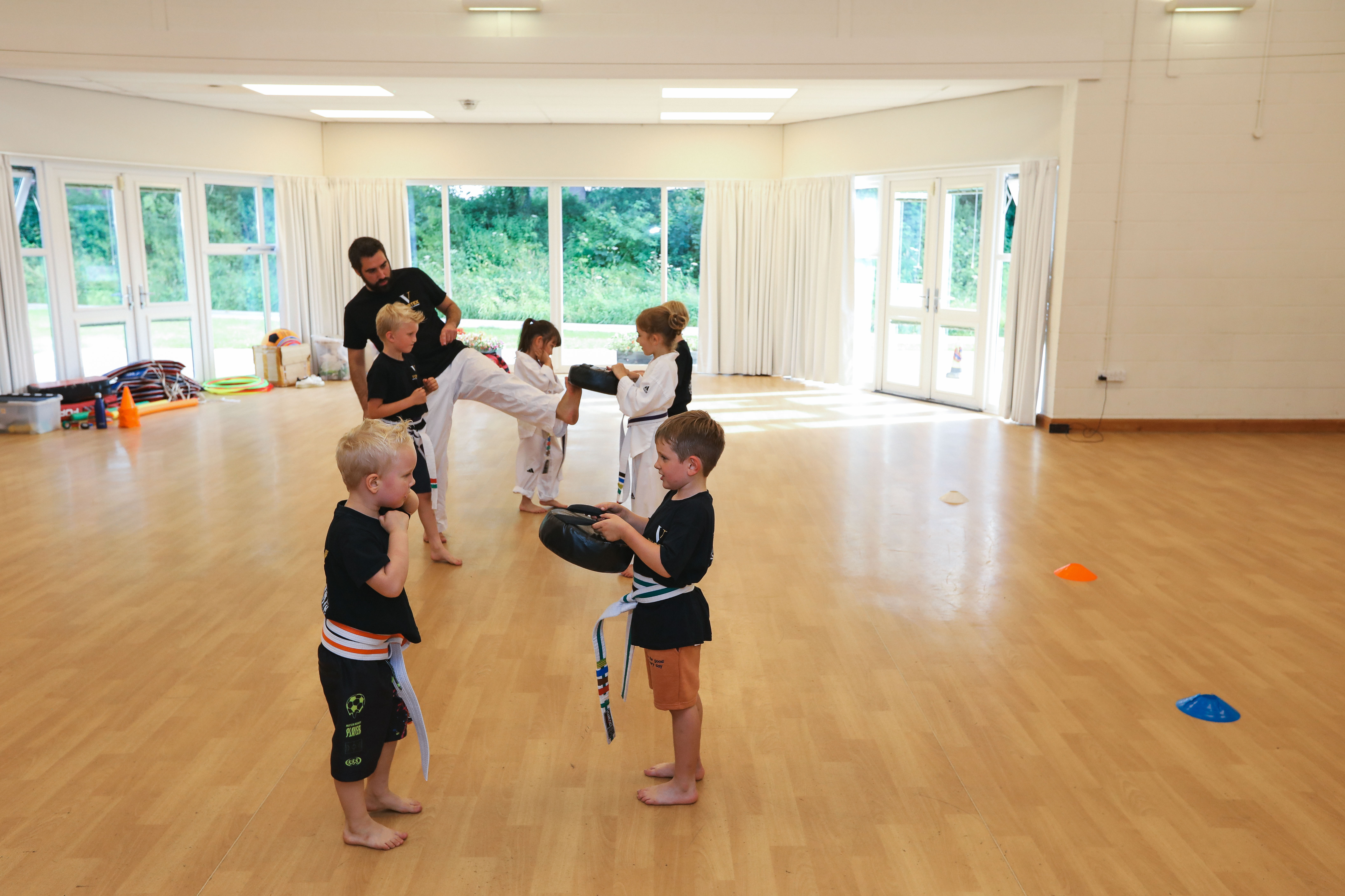 Young children developing martial arts skills at Vortex Martial Arts Academy