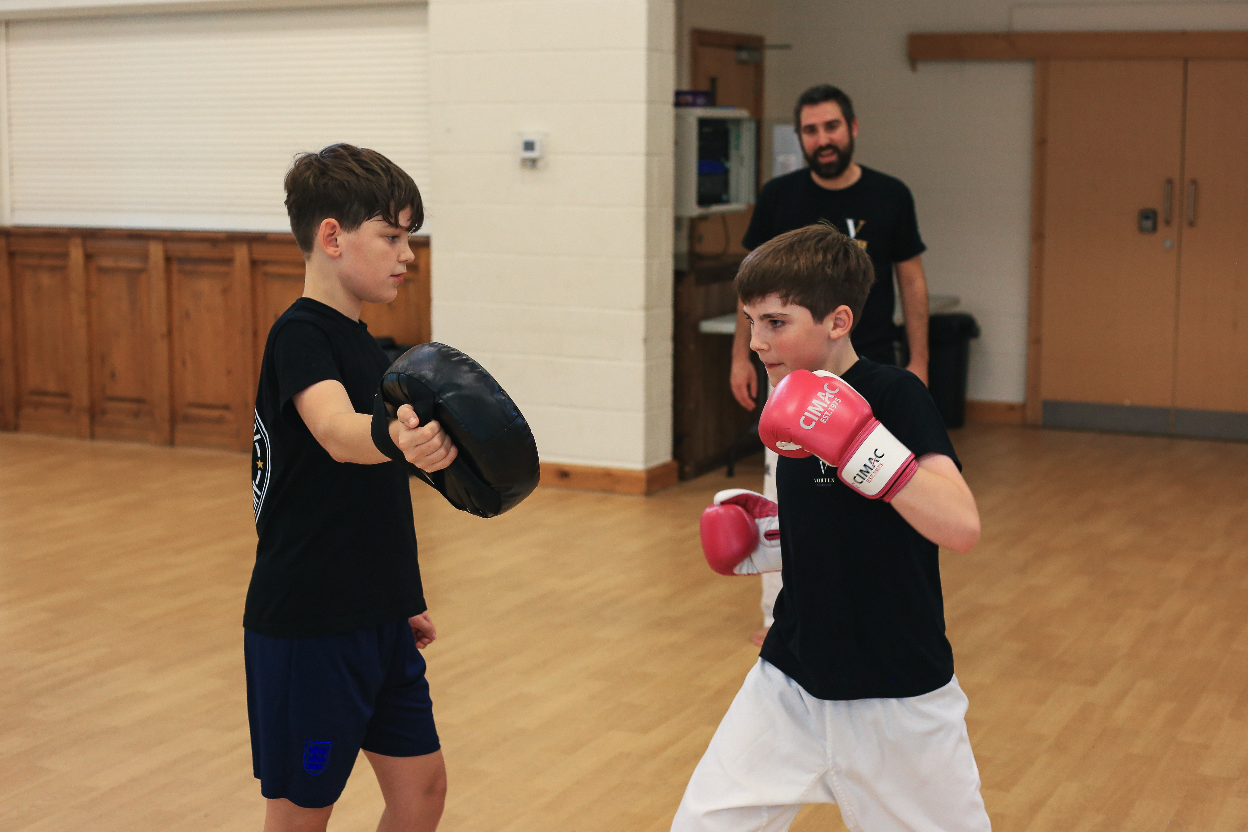 Kickboxing training in action at Vortex Martial Arts Academy